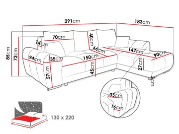 hjørnesofa Hjørnesofa LOGO L Lumo 30 - Møbler - Sofaer - Sovesofaer