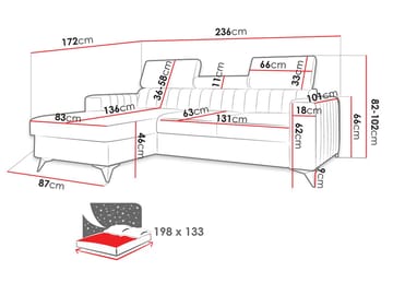 hjørnesofa Hjørnesofa MILANO DM Flow 09 Høyre - Møbler - Sofaer - Sovesofaer