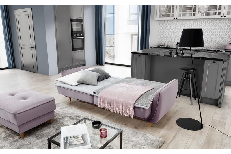 Katsuya Sovesofa 3-seters - Svart - Møbler - Sofaer - Sovesofaer