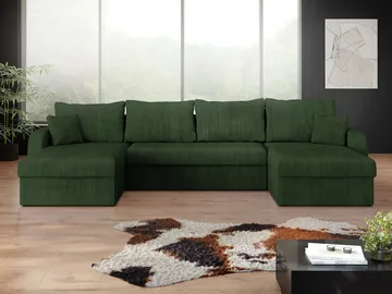 Kintore 4-sits Hörnbäddsoffa Black/Light grey - Møbler - Sofaer - Sovesofaer