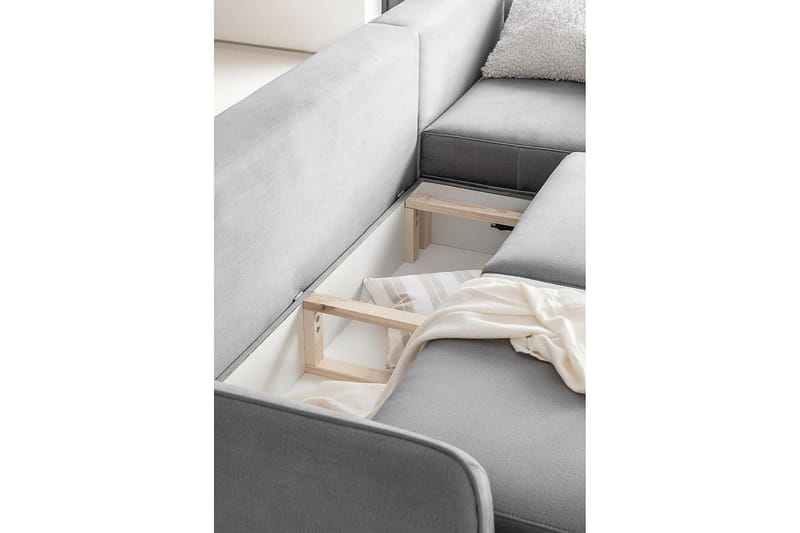 Lence Sovesofa m. Divan Oppbevaring - Mørkebeige - Møbler - Sofaer - Sovesofaer