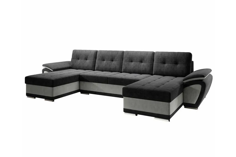 Listowel 4-sits Hörnbäddsoffa Dark grey/Light grey