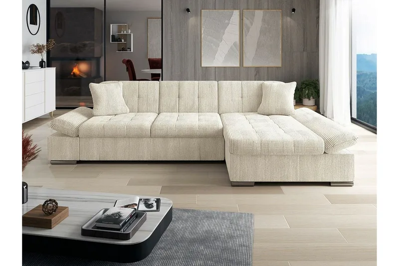 Lomux 3-seters hjørnesovesofa - Møbler - Sofaer - Sovesofaer