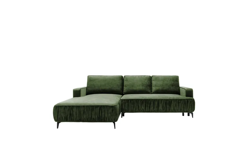 Marisana Sovesofa Med 3-Seters Divan - Grønn - Møbler - Sofaer - Sovesofaer