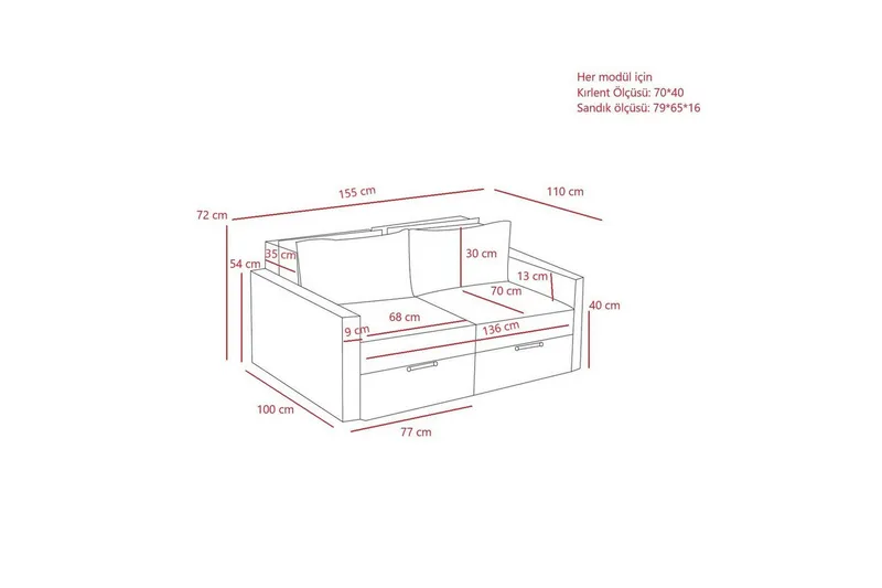 Savra Sovesofa 2-sits - Grå - Møbler - Sofaer - Sovesofaer