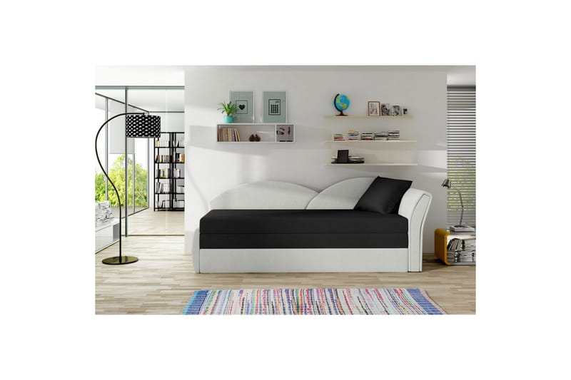 Sofa Eltap Aga 218x80x77 cm - Alova 04, Alova Pdp, Svart, Hvit, Høyre - Møbler - Sofaer - Sovesofaer