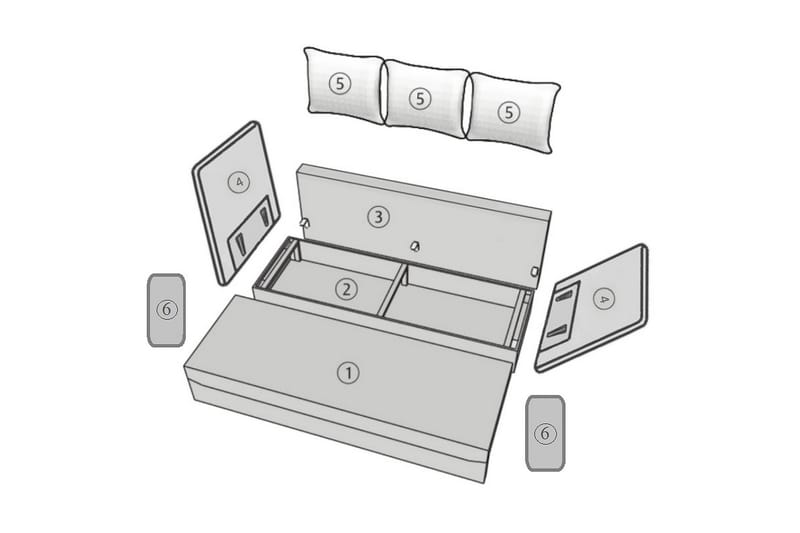 Sovesofa - Rosa - Møbler - Sofaer - Sovesofaer