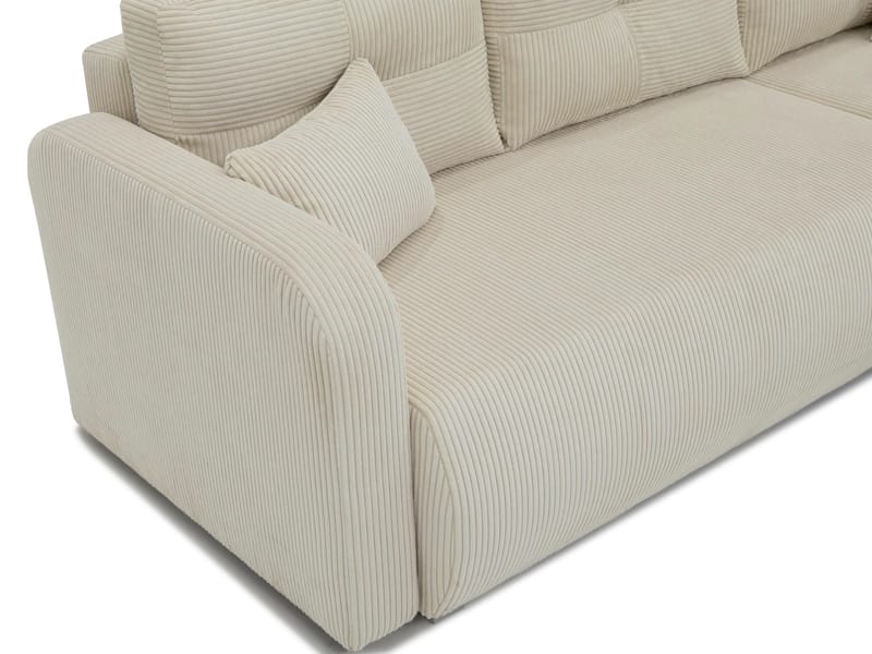 Toren sovesofa med oppbevaring og divan høyre - Beige - Møbler - Sofaer - Sovesofaer