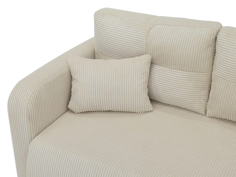 Toren sovesofa med oppbevaring og divan høyre - Beige - Møbler - Sofaer - Sovesofaer