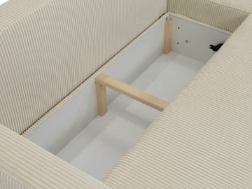 Toren sovesofa med oppbevaring og divan høyre - Beige - Møbler - Sofaer - Sovesofaer