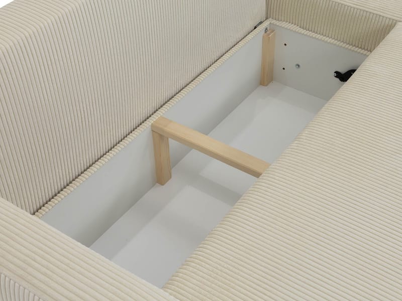 Toren sovesofa med oppbevaring og divan høyre - Beige - Møbler - Sofaer - Sovesofaer