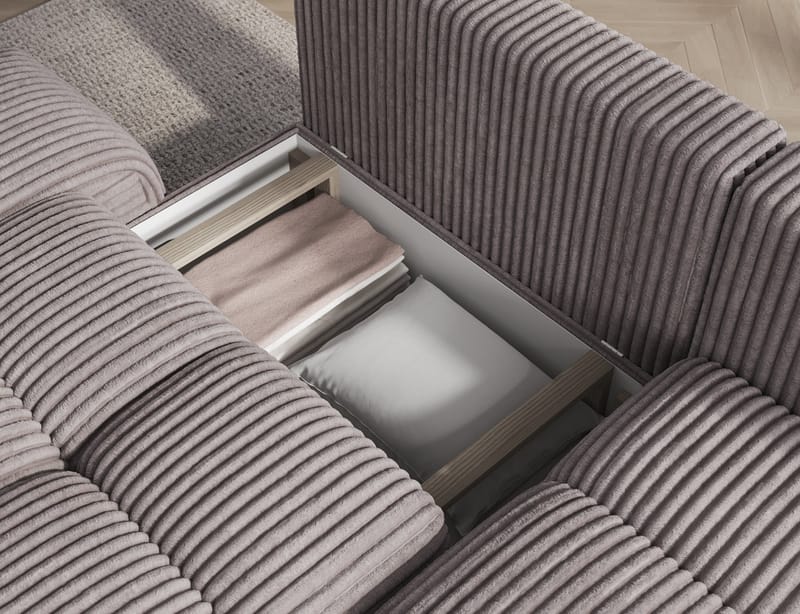 Vittario 3-seters Bubblig sovesofa med divan og oppbevaring Høyre - Modullo 03 - Møbler - Sofaer - Sovesofaer