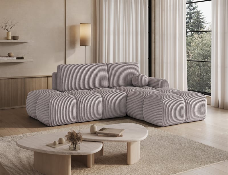 Vittario 3-seters Bubblig sovesofa med divan og oppbevaring Høyre - Modullo 03 - Møbler - Sofaer - Sovesofaer