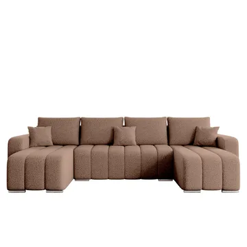 Zulueta 4-seters sovesofa med dobbel divan - brun - Møbler - Sofaer - Sovesofaer