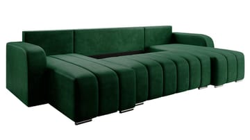 Zulueta 4-seters sovesofa med dobbel divan - brun - Møbler - Sofaer - Sovesofaer