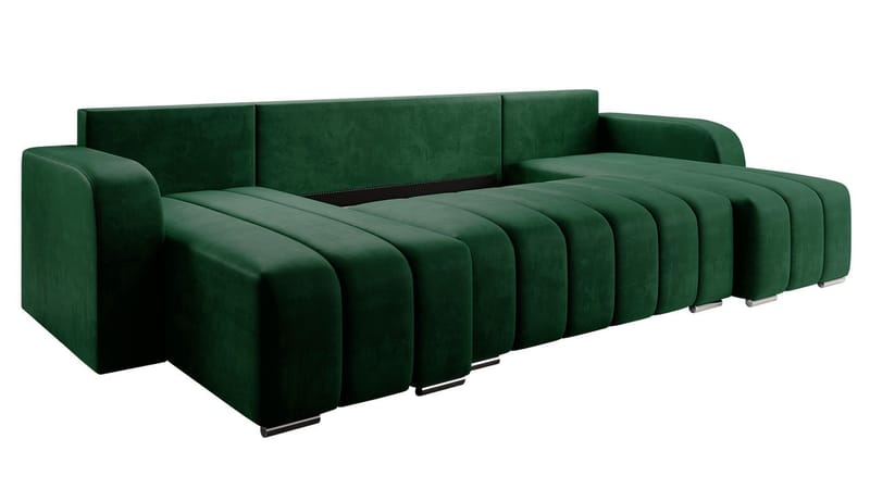 Zulueta 4-seters sovesofa med dobbel divan - brun - Møbler - Sofaer - Sovesofaer