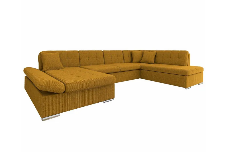 Zumar 4-sits Hörnbäddsoffa Dark yellow