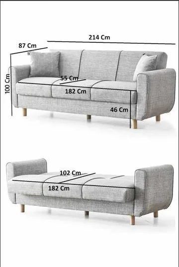 Torlan 3-seters sofa - Mørk grå - Møbler - Sofaer - Sovesofaer