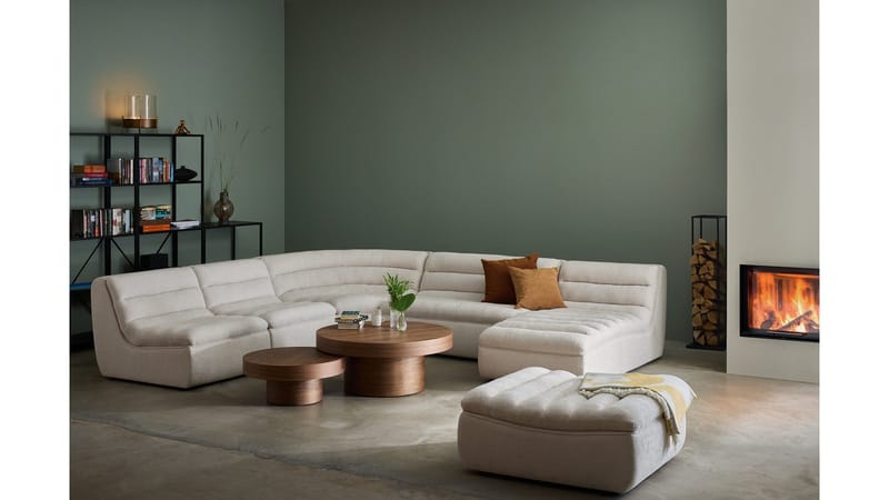 Valdoro 2-seters midtmodul i stoff 135 cm - Beige - Møbler - Sofaer - 2 seter sofa
