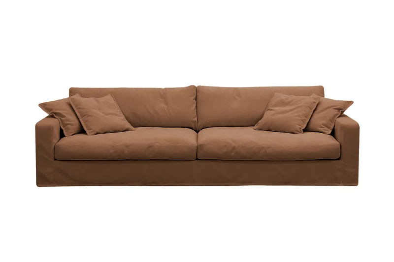 Valencia Ekstra dyp 4-seters sofa, Rustrødbrun