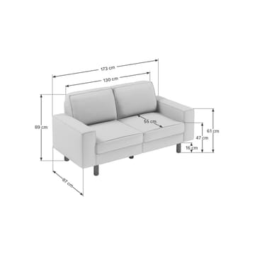 Vilsa 2-seters sofa - Brun/Mørkeblå - Møbler - Sofaer - Fløyel sofaer