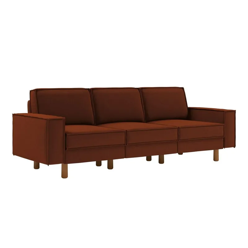 Vilsa 3-seters sofa - Rød - Møbler - Sofaer - Fløyel sofaer