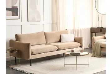 Woodal Sofa 3-seter - Beige/Svart - Møbler - Sofaer - Fløyel sofaer