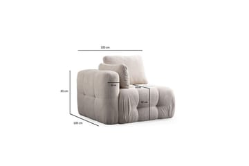 Yvara Sofa 2-sits - Beige - Møbler - Sofaer - Modulsofaer - Komplett modulsofa