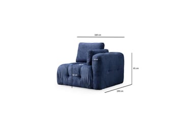 Yvara Sofa 2-sits - Marineblå - Møbler - Sofaer - Modulsofaer - Komplett modulsofa