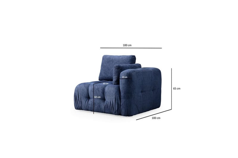 Yvara Sofa 2-sits - Marineblå - Møbler - Sofaer - Modulsofaer - Komplett modulsofa