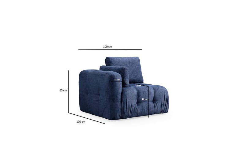 Yvara Sofa 2-sits - Marineblå - Møbler - Sofaer - Modulsofaer - Komplett modulsofa