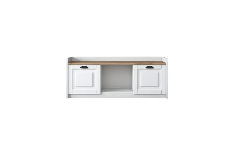 Caraway Skobenk 120x45 cm Hvit/Brun, Hanah Home