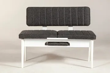 Idehult Benk 85 cm - Hvit / Antrasitt - Møbler - Stoler & lenestoler - Benk - Entrebenk