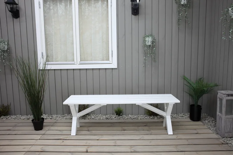 Scottsdale Sittebenk 140 cm Hvit - KWA - Møbler - Stoler & lenestoler - Benk - Entrebenk
