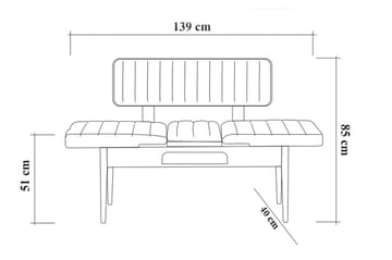 Shundrea Benk 85 cm - Hvit - Møbler - Stoler & lenestoler - Benk