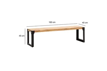 Sittbänk utan ryggstöd Wohnling 160x40 cm - Møbler - Stoler & lenestoler - Benk - Entrebenk