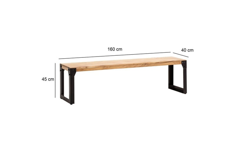 Sittbänk utan ryggstöd Wohnling 160x40 cm - Møbler - Stoler & lenestoler - Benk - Entrebenk