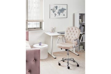 Kontorstol Princess - Beige, Sølv, Svart - Møbler - Stoler & lenestoler - Kontorstol & skrivebordsstol