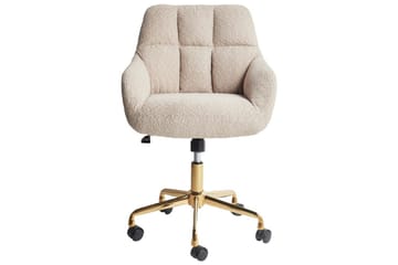 Kontorstol Palmdale Beige/svart/gull - Beige/svart/gull - Møbler - Stoler & lenestoler - Kontorstol & skrivebordsstol