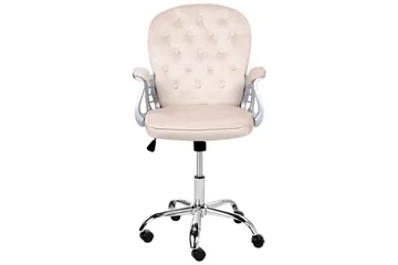 Kontorstol Princess - Beige, Sølv, Svart - Møbler - Stoler & lenestoler - Kontorstol & skrivebordsstol