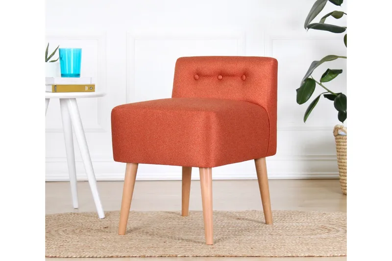 Anaro Sittepuff 43 cm Rektangulær, Oransje