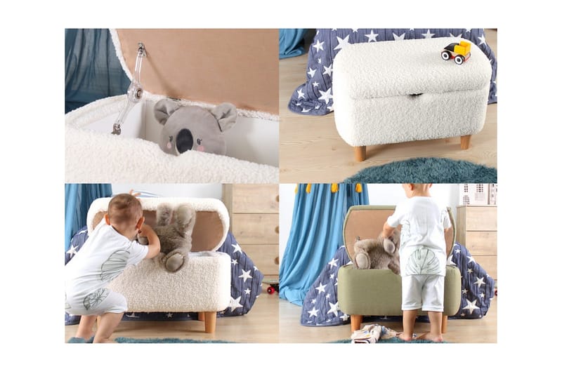 Anaro Puff 61 cm Rektangulær - Gul - Møbler - Stoler & lenestoler - Krakk - Puff