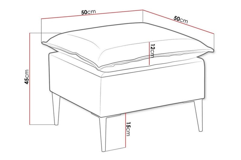 Staffin Fotskammel 50 cm - Møbler - Stoler & lenestoler - Krakk - Fotskammel