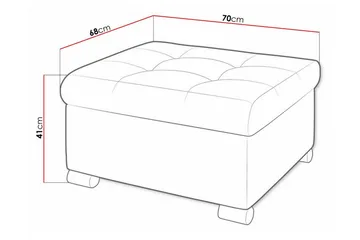 Trefor Fotpall 68 cm - Møbler - Stoler & lenestoler - Krakk - Fotskammel