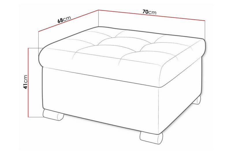 Trefor Fotpall 68 cm - Møbler - Stoler & lenestoler - Krakk - Fotskammel