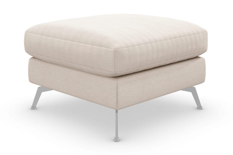 Ocean Lyx Fotskammel - Beige/Krom - Møbler - Stoler & lenestoler - Krakk - Fotskammel