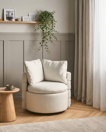 Lenestol Randers - Off-White - Møbler - Stoler & lenestoler - Lenestoler - Klubblenestol