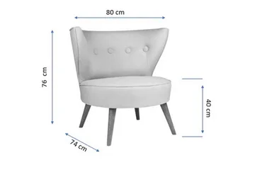 Biby Lenestol med Armlene - Beige - Møbler - Stoler & lenestoler - Lenestoler - Lenestoler uten armlene