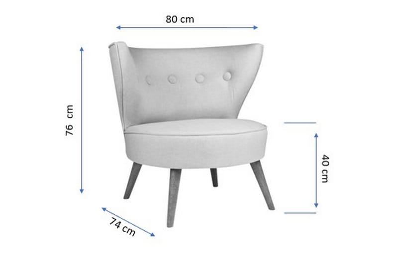 Biby Lenestol med Armlene - Beige - Møbler - Stoler & lenestoler - Lenestoler - Lenestoler uten armlene