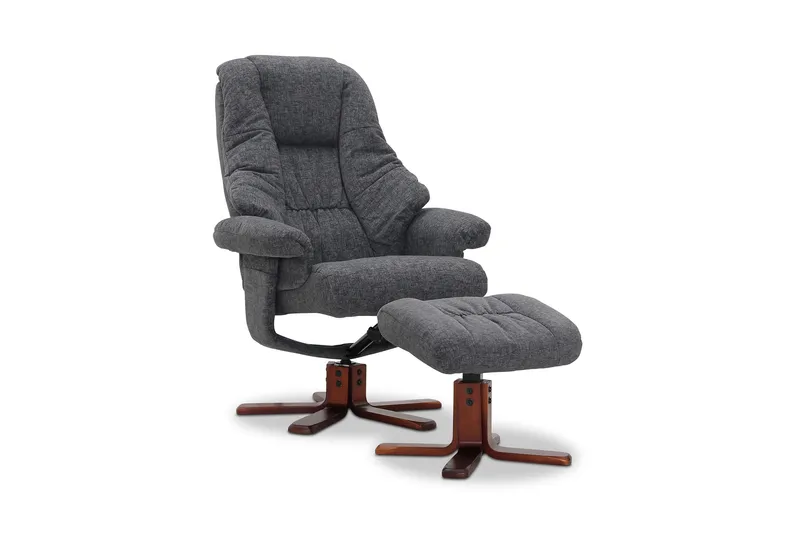 Comfy Lenestol med Snurr Tekstil, Grå